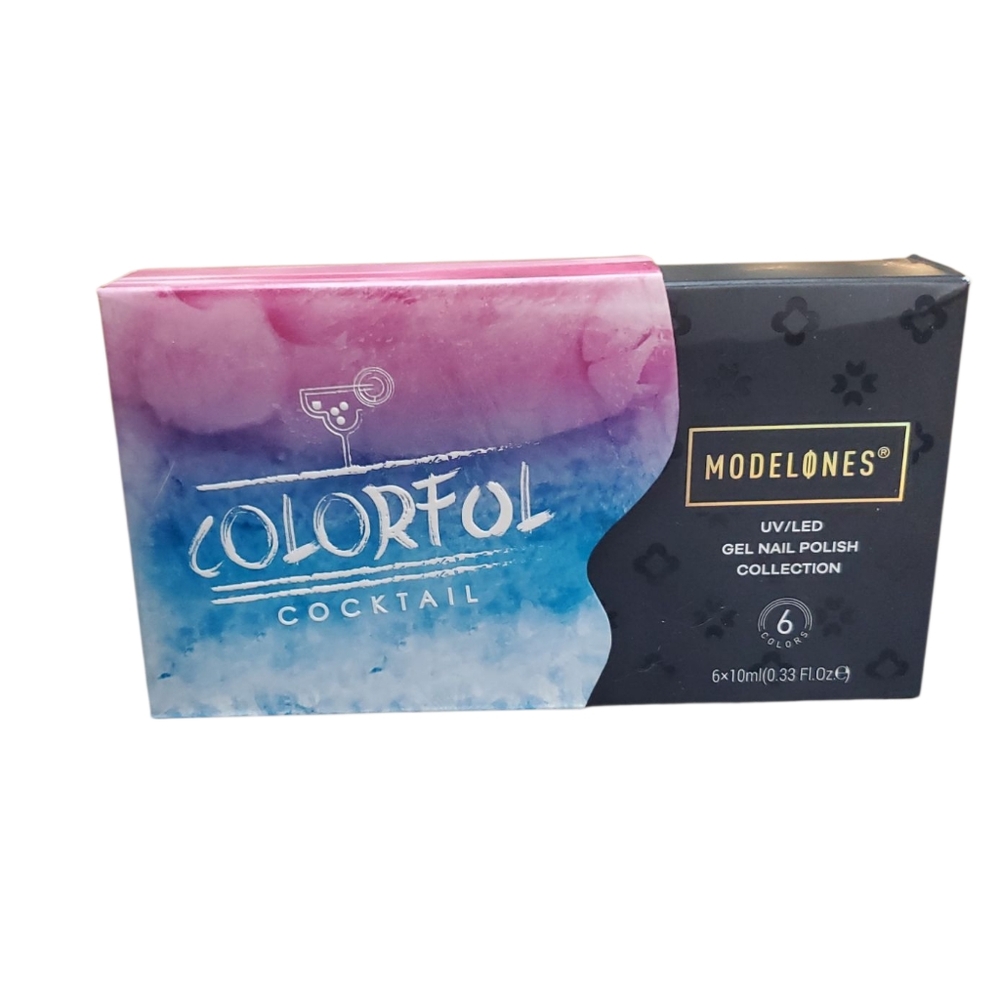ModelOnes Colorfol Cocktail Color Changing Gel Nail Polish 6 Color/ 10ml NIB